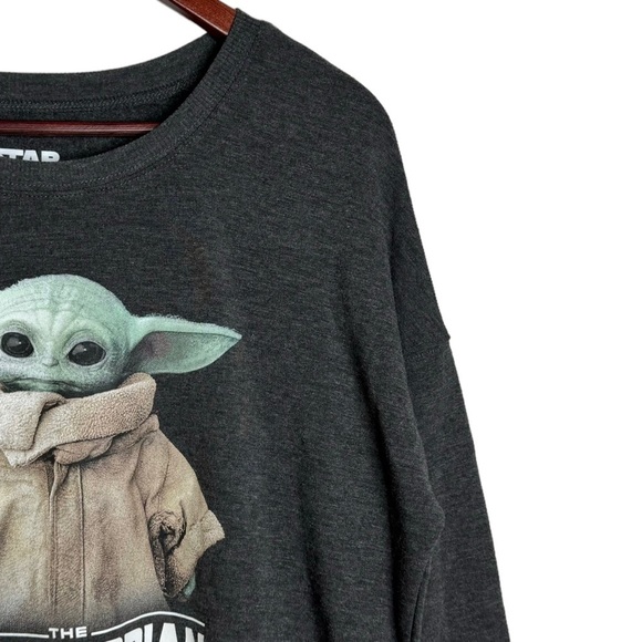 Star Wars Grogu The Child Baby Yoda Drop Shoulders Ribbed Knit Sweater Medium - Picture 7 of 16